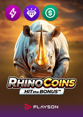Rhino Coins Hit the Bonus slot di Playson